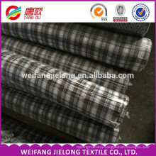 100% cotton yarn dyed woven shirting stock lot fabric TC yarn dyed check shirting fabric stocklot fabric in china